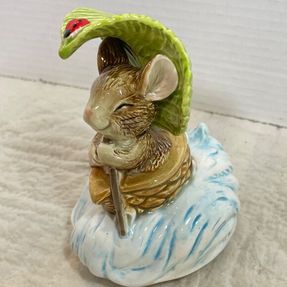 Gibson Greetings Musical Mouse and lady bug Rowing musical Figurine - Picture 3 of 12